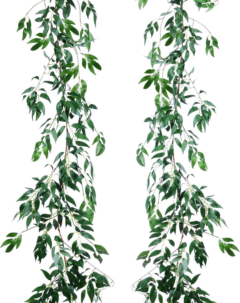 2 Pack Artificial Hanging Vines (2pc-green Vine) 6"D x 9"W x 2.3"H